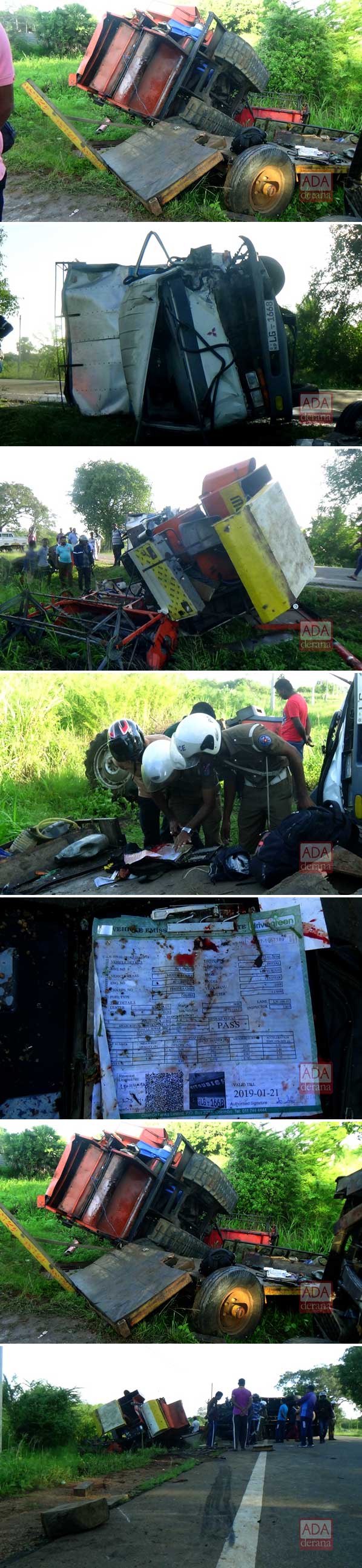 One dead, five injured in lorry-tractor collision