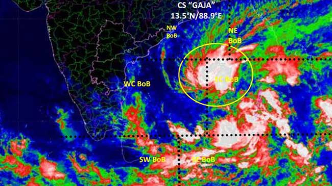 Met. Dept. issues special advisory on cyclonic Storm GAJA