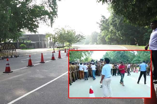 Tense situation near Parliament entry road