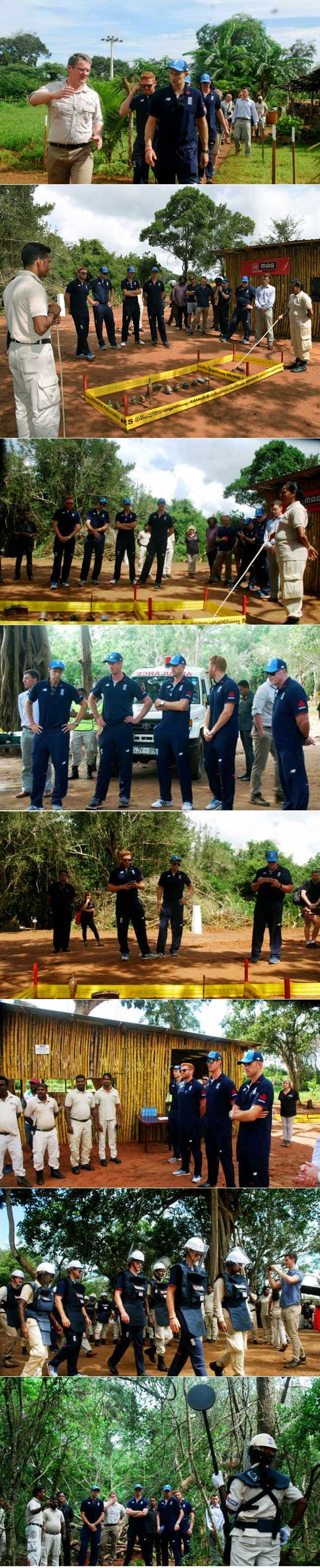 England cricketers visit Sri Lankan demining project