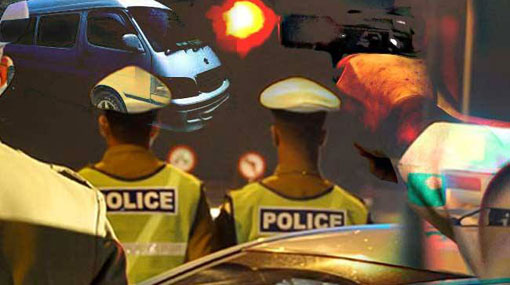 Gunshots fired at speeding van ignoring police signals