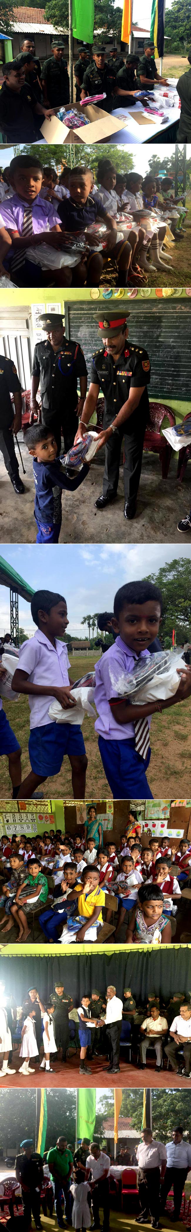 Manusath Derana supplies school equipment to North