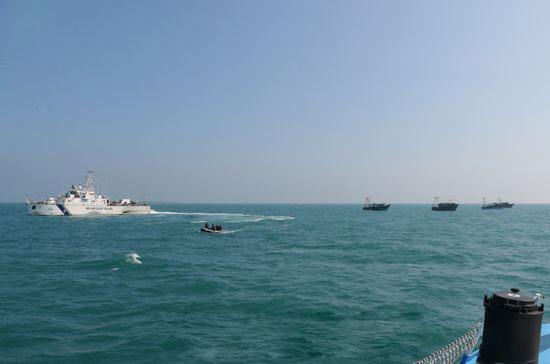 Navy hands over five fishing trawlers to India