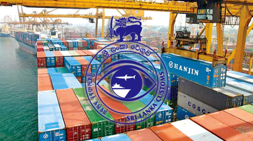 Customs officers at Colombo Harbour refrain from work