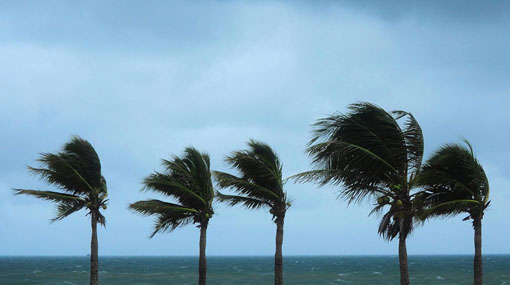 Possibility of strong winds over the island