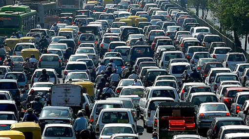Heavy traffic at Ward Place due to protest