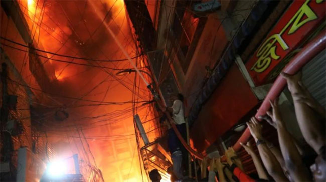 56 killed as fire breaks out at warehouse in Dhaka