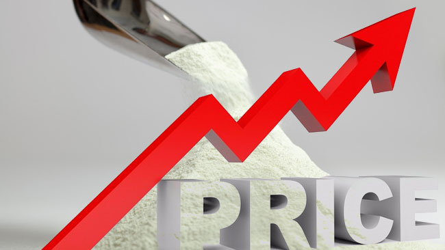 Milk powder prices increased under new formula