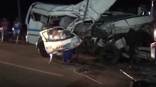 Four dead, five injured in collision with tipper truck