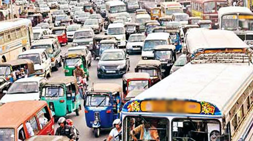 Heavy traffic due to protest at Parliament roundabout