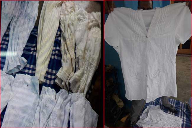 White female clothing found in house in Sainthamarudu