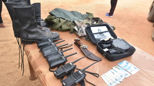 Search operations seize 12 suspects, weapons and other items