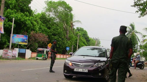 Special vehicle check in Vavuniya