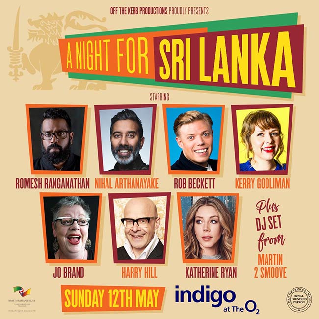 Romesh Ranganathan to host Sri Lanka fundraising comedy gig