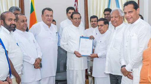 SLFP MPs request President to contest for upcoming Presidential poll