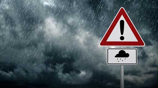 Warning issued for heavy rainfall and strong winds