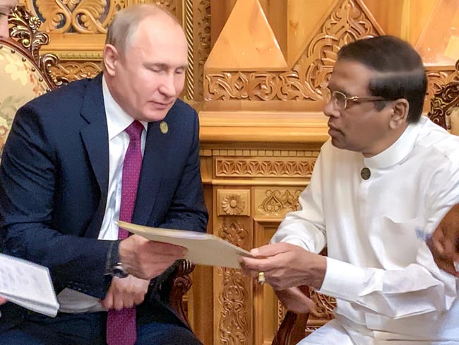 President Sirisena meets Russian President