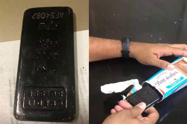 French passenger arrested with gold biscuit inside packet of cookies