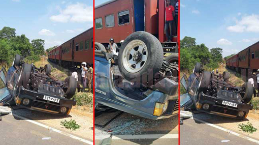 Train hits jeep at unprotected crossing; three including doctor injured
