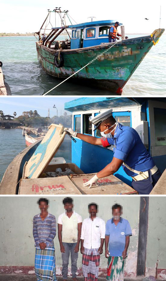 Navy arrests 4 Indian fishermen for poaching in Sri Lankan waters