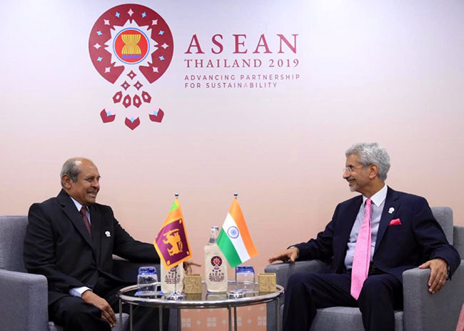 Sri Lankan, Indian foreign ministers hold talks in Thailand