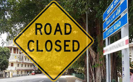 Lotus Road closed due to protest