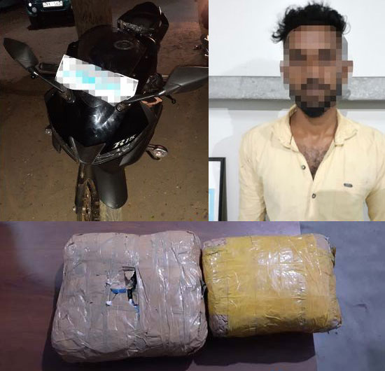 Suspect arrested with over 4kg of Kerala cannabis