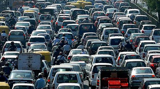 Heavy traffic at Technical Junction due to protest