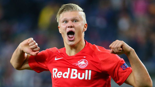 Teenager Erling Haaland scores hat-trick on Champions League debut