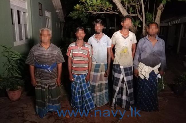 Five Indian fishers apprehended for poaching in SL waters