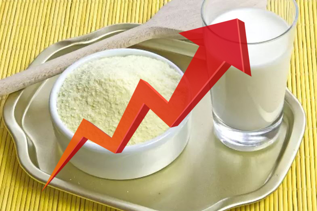 Imported milk powder price shoots up