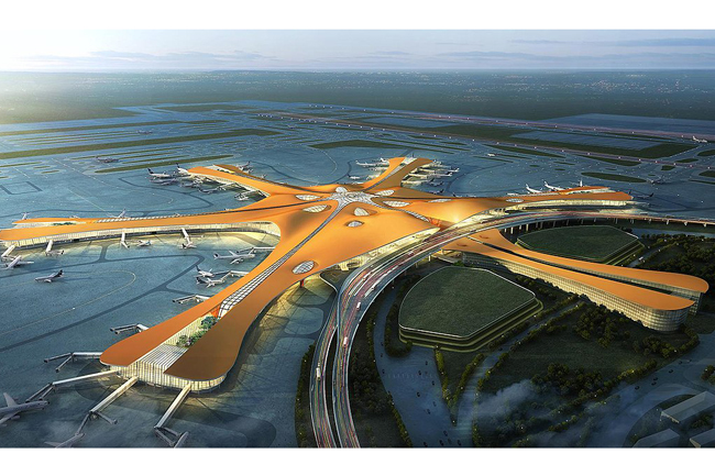 Chinas futuristic starfish airport begins operations