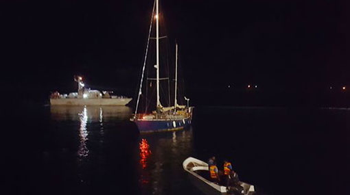 Navy assists distressed foreign yacht
