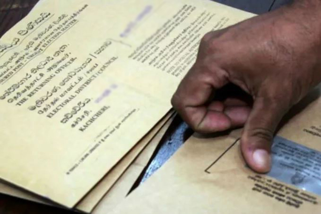 Postal vote ballot papers to be submitted to Postal Dept. today