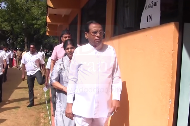 President casts his vote