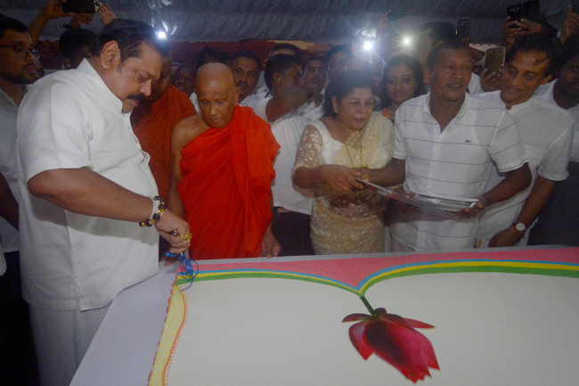 Mahinda celebrates 74th birthday