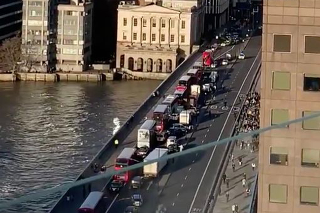 London Bridge cordoned off; people injured in stabbing incident