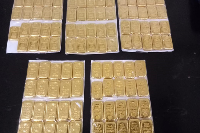 Duty-free workers attempt to smuggle out gold biscuits worth millions busted