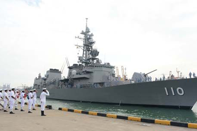 Japanese naval ship Takanami on goodwill visit to Sri Lanka