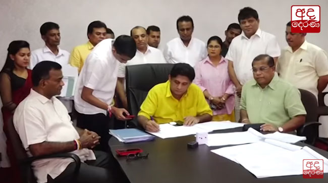 Sajith Premadasa signs nomination papers