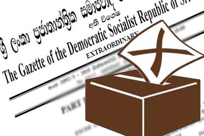 Gazette postponing election issued