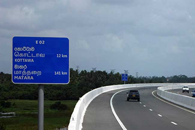 Expressway opened from Kottawa to Hambantota from today