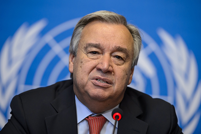 UN chief says lack of world leadership allowed the virus to spread