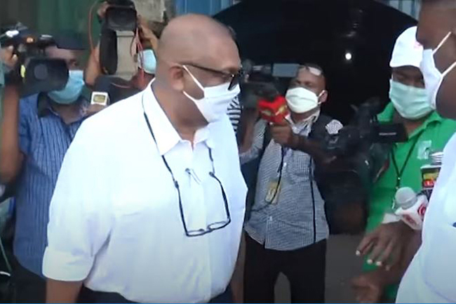 Mangala arrives at CID to produce statement for 2nd day