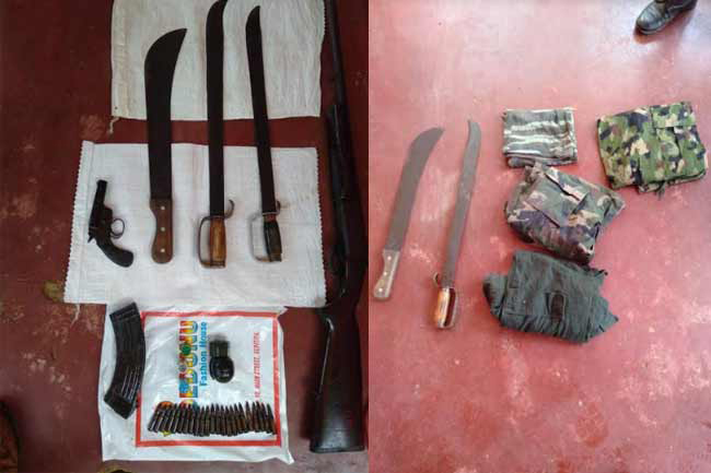 Suspect nabbed with weapons and other contraband