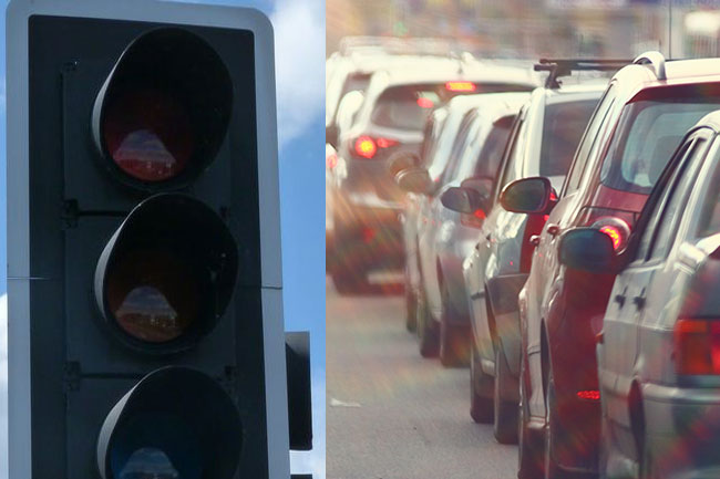 Traffic lights out due to power outage; heavy traffic in Colombo