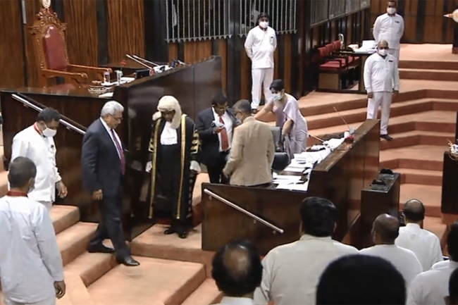 Parliament adjourned until tomorrow