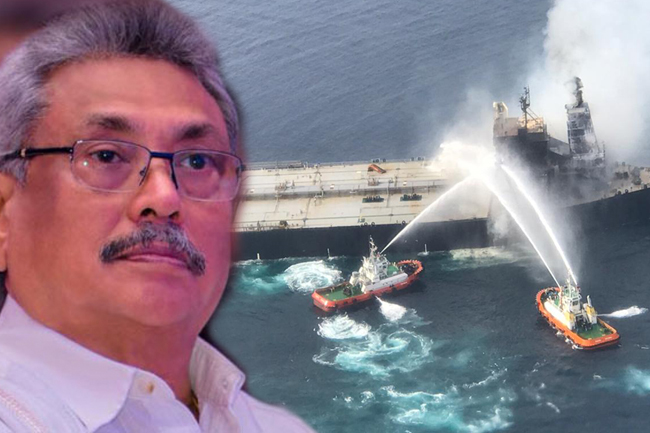 President appreciates joint efforts to curb fire raging in oil tanker off Sri Lanka