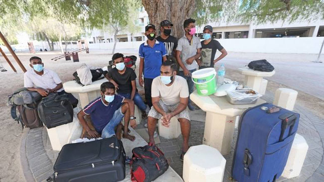 Sri Lankan jobseekers living in Dubai park moved to shelters