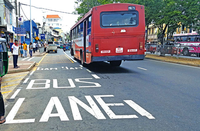 Bus priority lane re-implemented from today